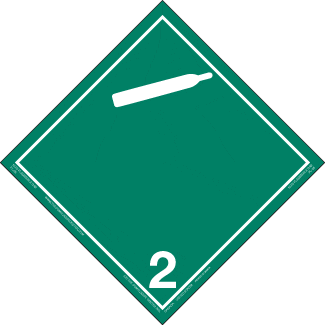 Hazard Class 2.2 - Non-Flammable Gas, Permanent Self-Stick Vinyl, Non-Worded Placard - ICC USA