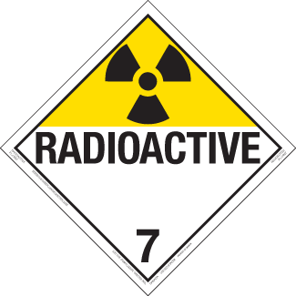 Hazard Class 7 - Radioactive, Tagboard, Worded Placard - ICC USA