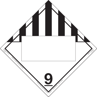 Hazard Class 9 - Miscellaneous Dangerous Goods, Permanent Self-Stick Vinyl, Blank - ICC USA