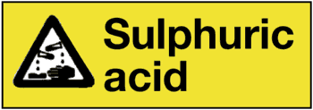 Sulfuric Acid, 7" x 23", Self-Stick Vinyl - ICC USA