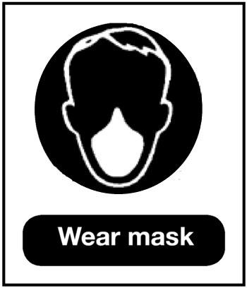 Wear Mask, 8.5" x 11", Rigid Vinyl - ICC USA