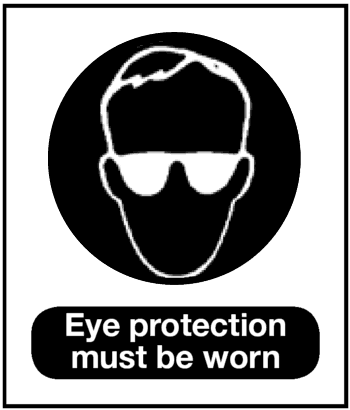 Eye Protection Must be Worn, 8.5" x 11", Rigid Vinyl - ICC USA