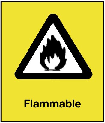 Flammable, 8.5" x 11", Self-Stick Vinyl - ICC USA