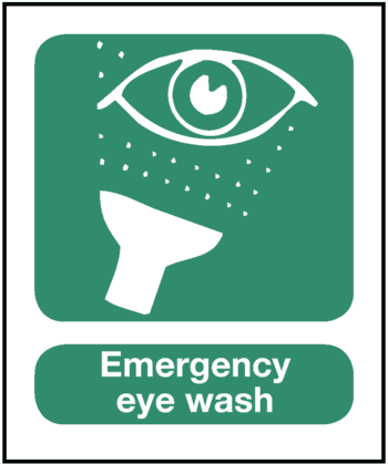 Emergency Eye Wash, 8.5" x 11", Self-Stick Vinyl - ICC USA