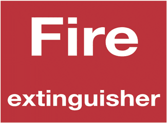 Fire Extinguisher, 8.5" x 11", Rigid Vinyl - ICC USA