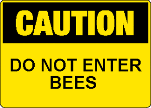 Caution - Do Not Enter Bees, 10" x 14", Aluminum Sign - ICC USA