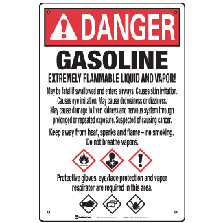 Gasoline classification sign - ICC USA