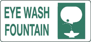 Eye Wash Fountain, 7" x 17", Self-Stick Vinyl - ICC USA