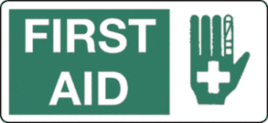 First Aid, 7" x 17", Self-Stick Vinyl - ICC USA