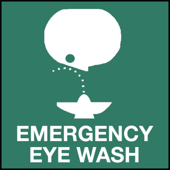 Emergency Eye Wash, 7" x 7", Self-Stick Vinyl - ICC USA