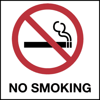 No Smoking, 7" x 7", Self-Stick Vinyl - ICC USA