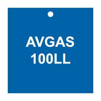 AVGAS 100LL, CPPI Tag, Square, Aluminum, English, 50/Pack - ICC USA