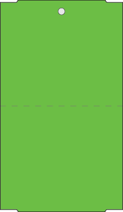 3.5" x 6" Blank Tag - Green, 2-Part - ICC USA