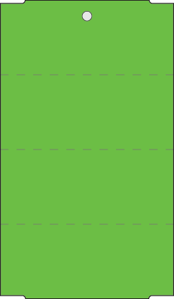 3.5" x 6" Blank Tag - Green, 4-Part - ICC USA