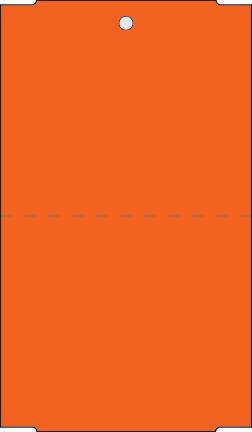 3.5" x 6" Blank Tag - Orange, 2-Part - ICC USA