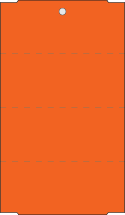 3.5" x 6" Blank Tag - Orange, 4-Part - ICC USA