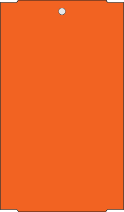 3.5" x 6" Blank Tag - Orange, 1-Part - ICC USA