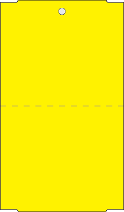 3.5" x 6" Blank Tag - Yellow, 2-Part - ICC USA