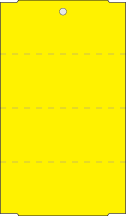 3.5" x 6" Blank Tag - Yellow, 4-Part - ICC USA