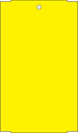 3.5" x 6" Blank Tag - Yellow, 1-Part - ICC USA